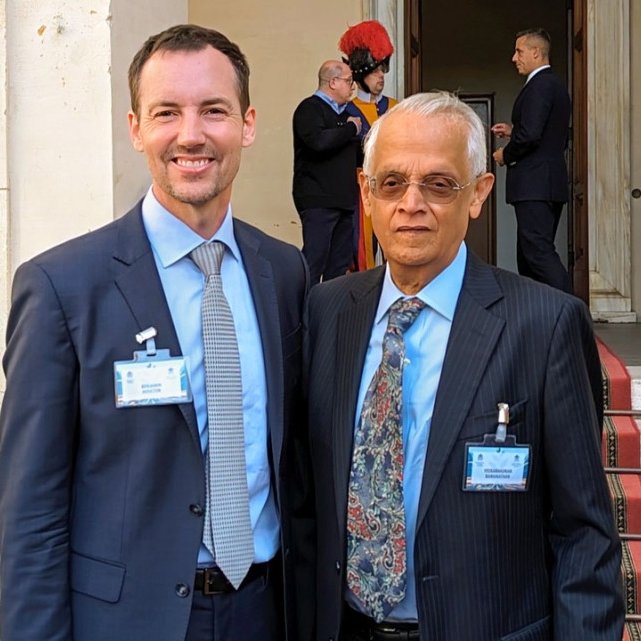 Cornell CALS Dean Houlton and Ram Ramanathan at the Vatican
