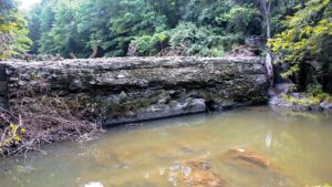 The Shapp Pond Dam near the outlet of the East Branch of Wappinger Creek in Dutchess County.