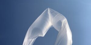 Weather balloon launched by Sarah Dean's students in July 2025 (captured from video)