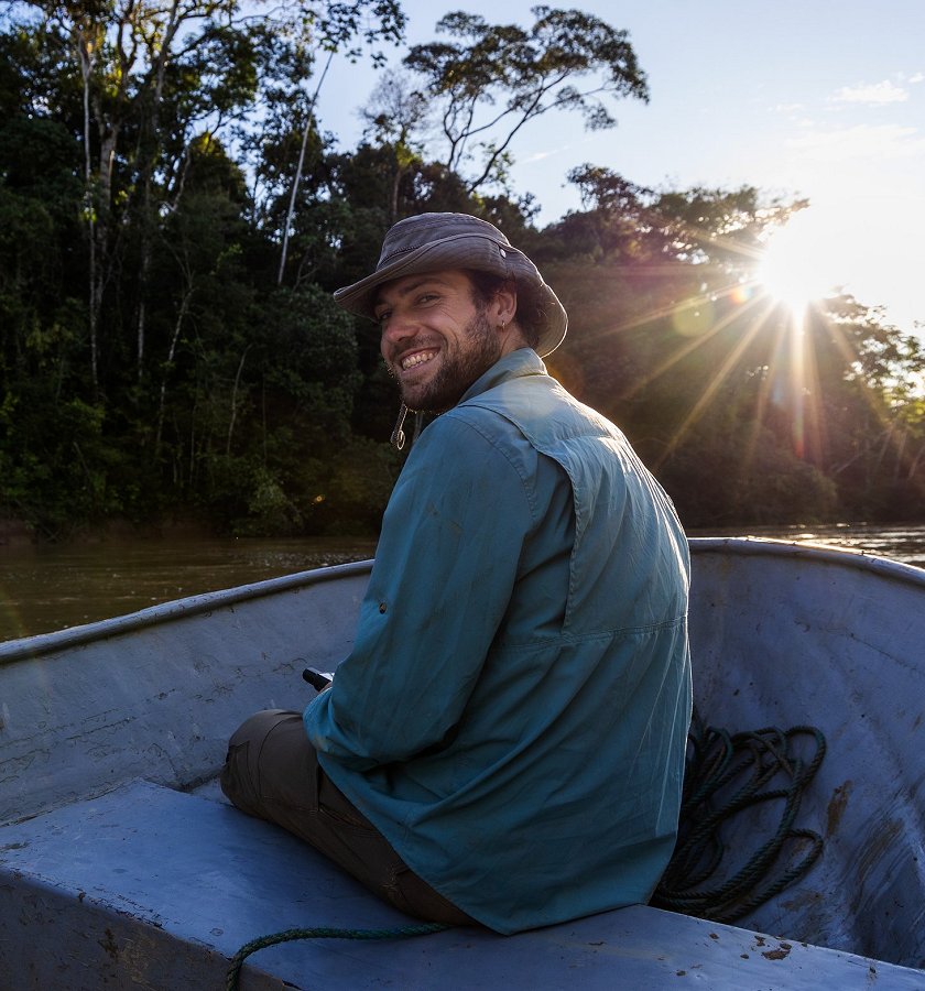 Ethan Duvall, an inaugural Semlitz Family Sustainability Fellow, co-founded a nonprofit in the Ecuadorian Amazon to strengthen green economic opportunities.