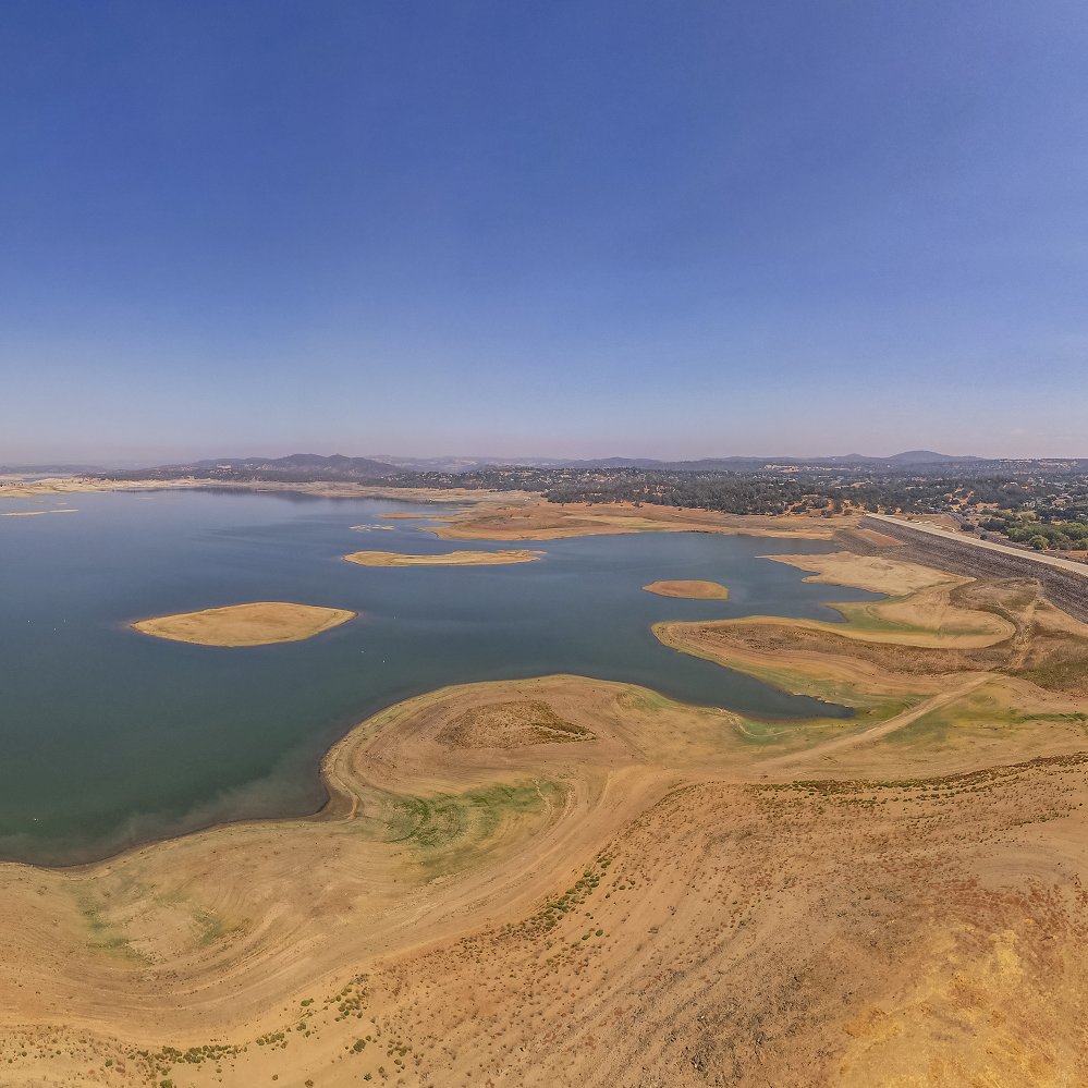 Drought-stricken Folsom Lake, California