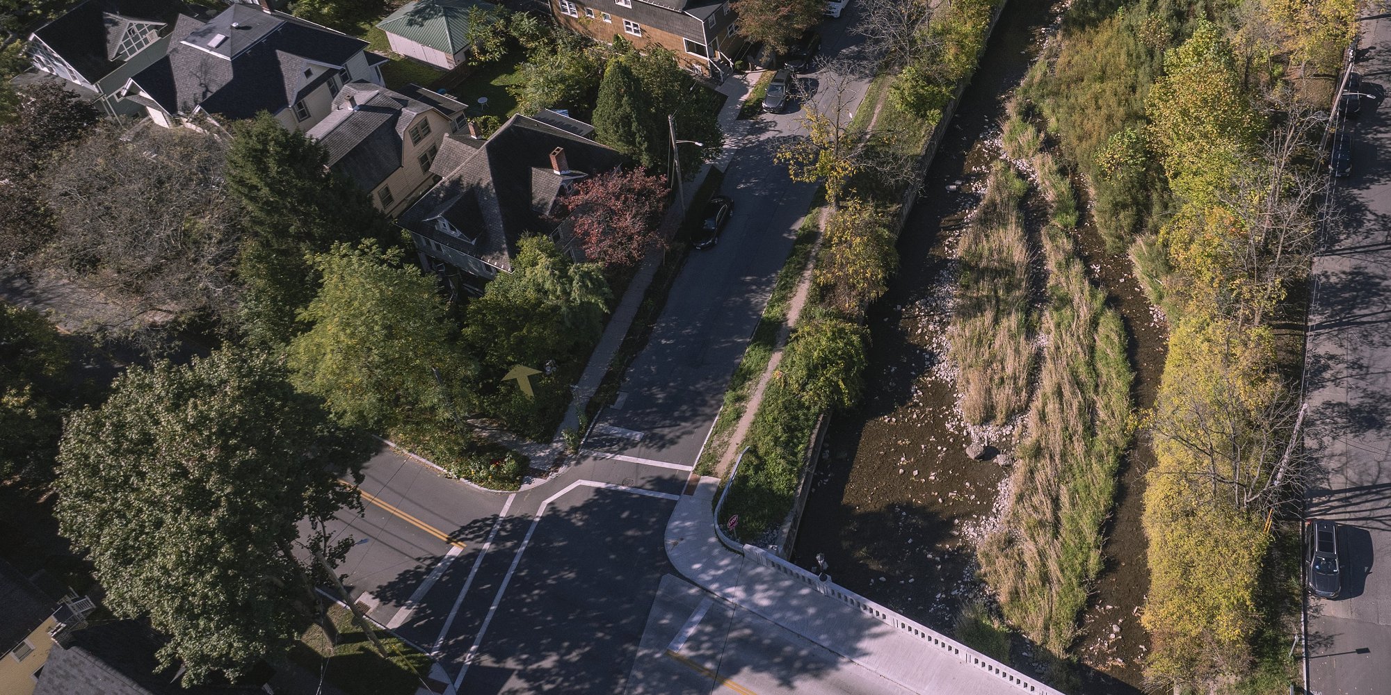 Six Mile Creek, which runs through the Southside community, is at higher risk for flooding due to climate change, putting the homes on its banks in jeopardy. (Ryan Young, UREL)