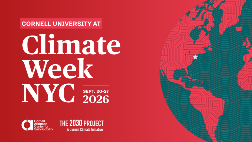 Full size banner image for Cornell at 2026 NYC Climate Week